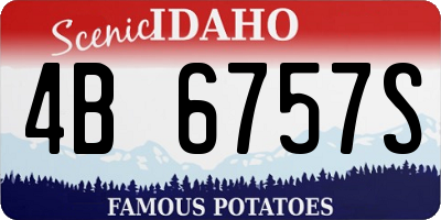 ID license plate 4B6757S