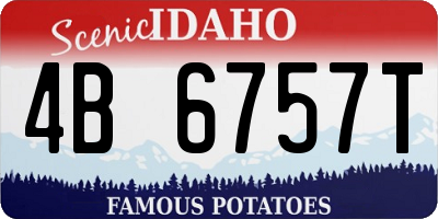 ID license plate 4B6757T