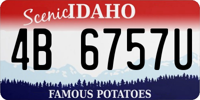ID license plate 4B6757U