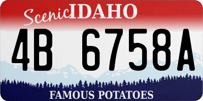 ID license plate 4B6758A