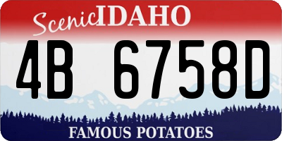 ID license plate 4B6758D