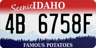 ID license plate 4B6758F