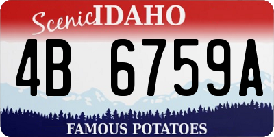 ID license plate 4B6759A