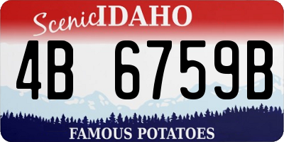 ID license plate 4B6759B