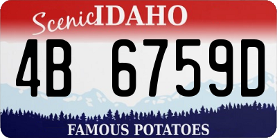 ID license plate 4B6759D