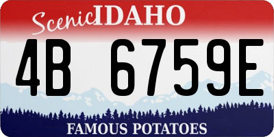 ID license plate 4B6759E
