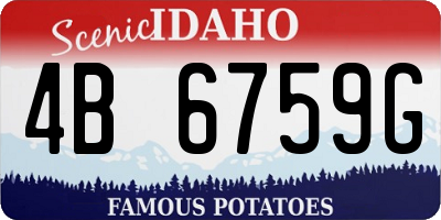 ID license plate 4B6759G