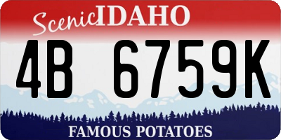 ID license plate 4B6759K