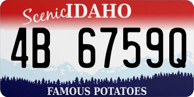 ID license plate 4B6759Q