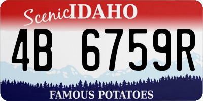 ID license plate 4B6759R