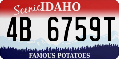ID license plate 4B6759T