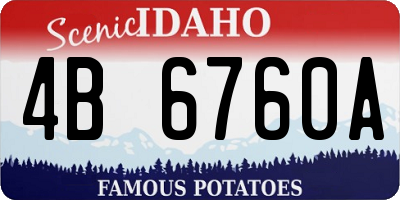 ID license plate 4B6760A
