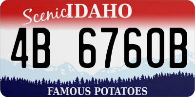 ID license plate 4B6760B