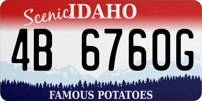 ID license plate 4B6760G