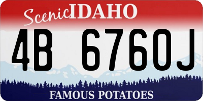 ID license plate 4B6760J