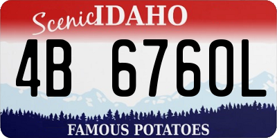 ID license plate 4B6760L