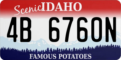 ID license plate 4B6760N