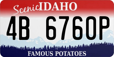 ID license plate 4B6760P