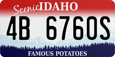 ID license plate 4B6760S