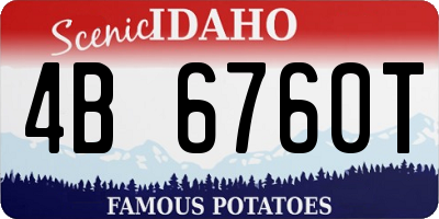 ID license plate 4B6760T