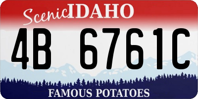 ID license plate 4B6761C