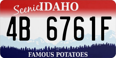 ID license plate 4B6761F