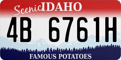 ID license plate 4B6761H
