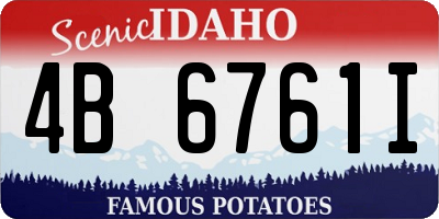 ID license plate 4B6761I