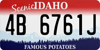 ID license plate 4B6761J