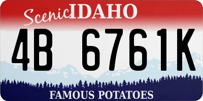 ID license plate 4B6761K