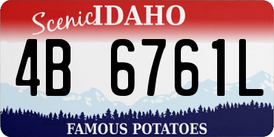 ID license plate 4B6761L