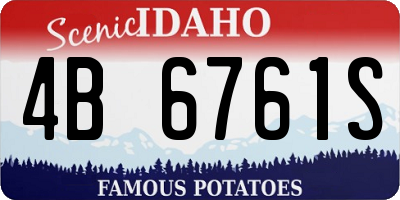 ID license plate 4B6761S