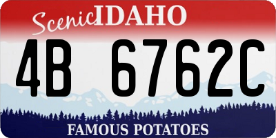 ID license plate 4B6762C