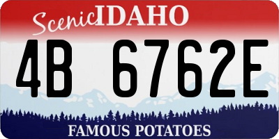 ID license plate 4B6762E