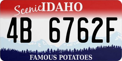 ID license plate 4B6762F