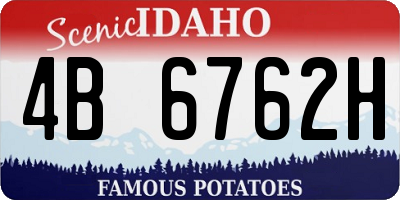 ID license plate 4B6762H