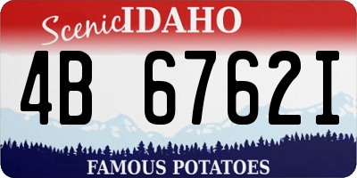 ID license plate 4B6762I