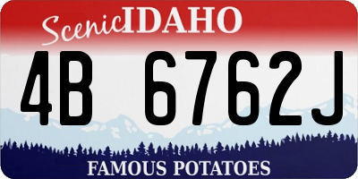 ID license plate 4B6762J