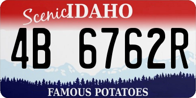 ID license plate 4B6762R
