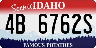 ID license plate 4B6762S