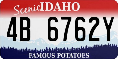 ID license plate 4B6762Y
