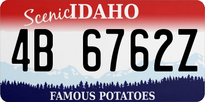ID license plate 4B6762Z