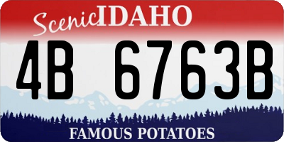 ID license plate 4B6763B