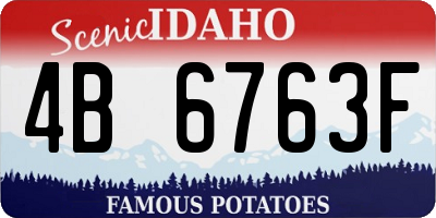 ID license plate 4B6763F
