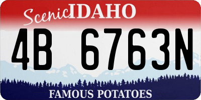 ID license plate 4B6763N