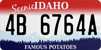 ID license plate 4B6764A