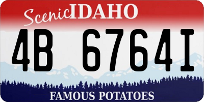 ID license plate 4B6764I