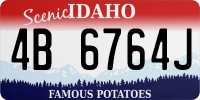 ID license plate 4B6764J