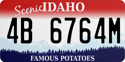 ID license plate 4B6764M