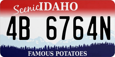 ID license plate 4B6764N